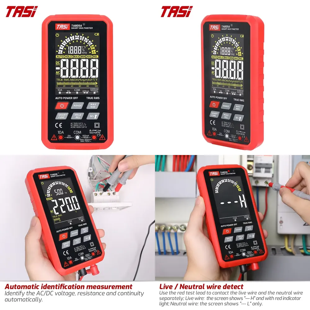 Multimeter Digital - Multimetro Digitale Intelligente TASI TA805A con