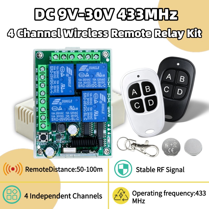 Diy Electronics Button - Telecomando Wireless Universale 433MHz, Modulo Ricevitore
