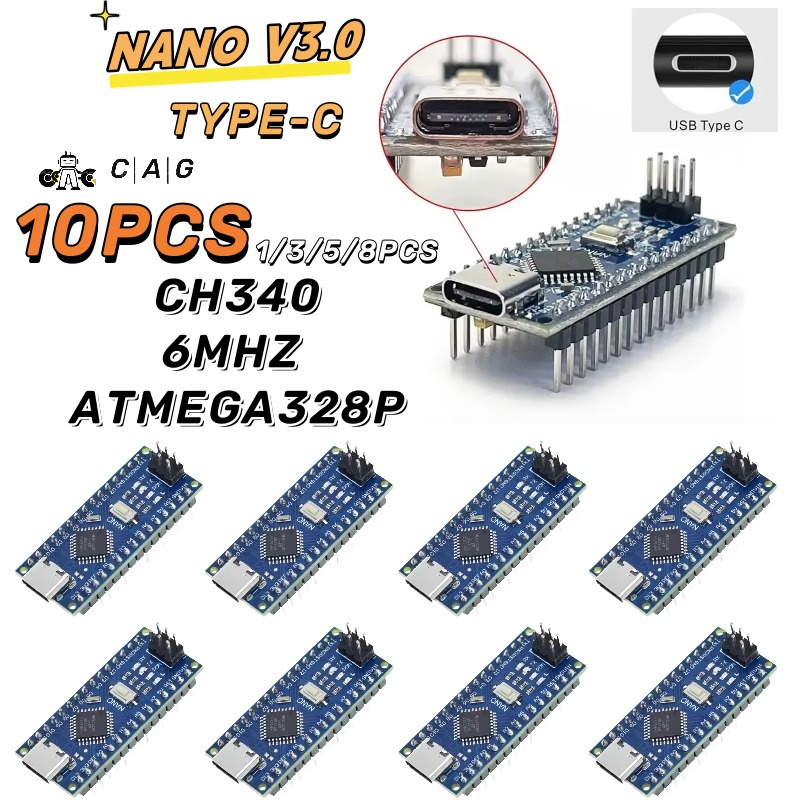 Arduino Uno Starter Kit - 1 - 10PCS Type-C USB Nano