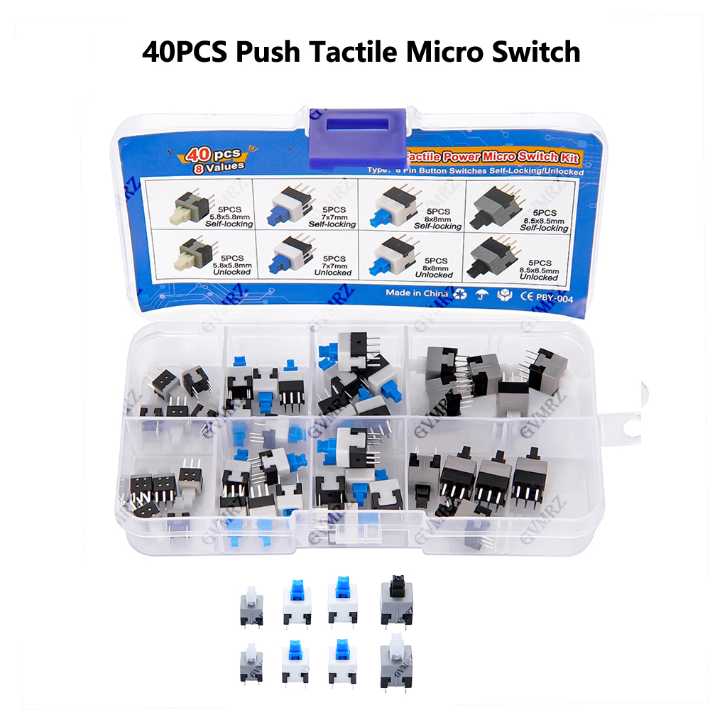 Diy Electronics Project Kit - Kit di 40 Microinterruttori Tattili a