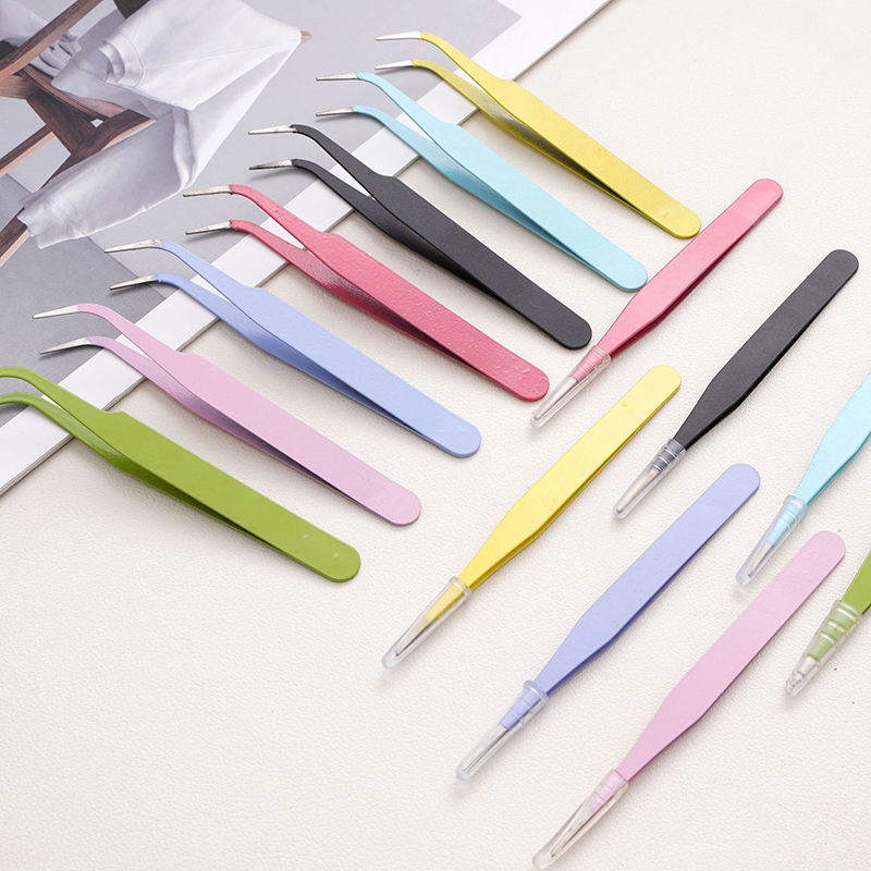 Diy Electronic Components - Pinzette Metalliche Multifunzionali Colorate da 10cm,