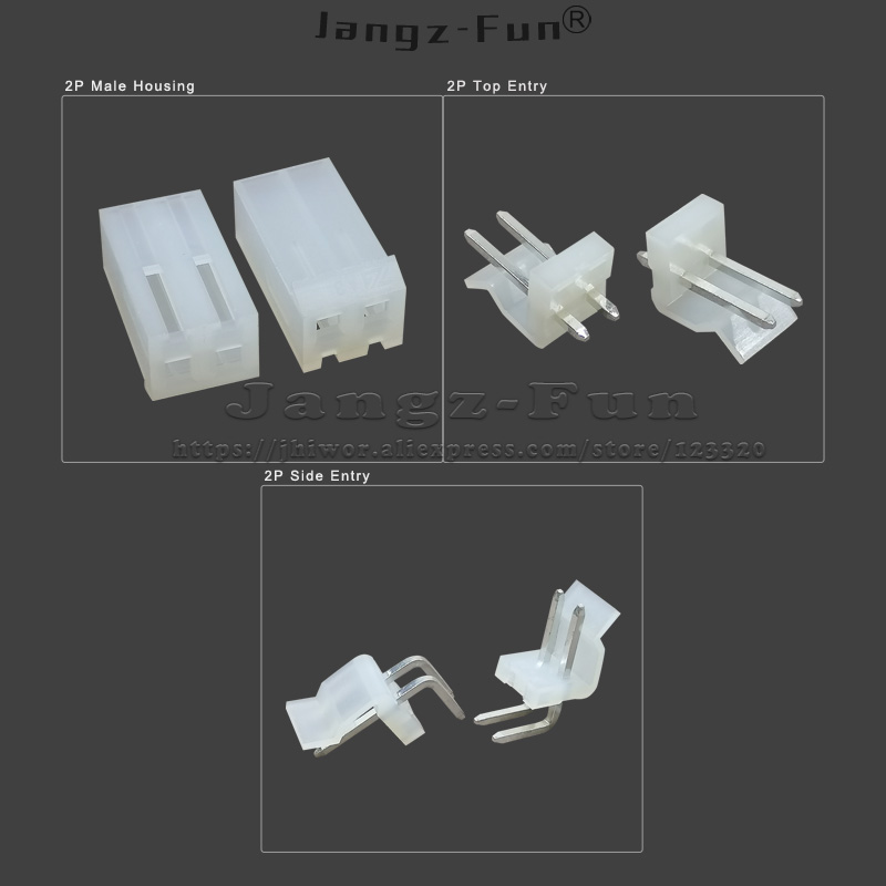 Male Female Header Pin - 50 pz 2P CH 3.96 Spina