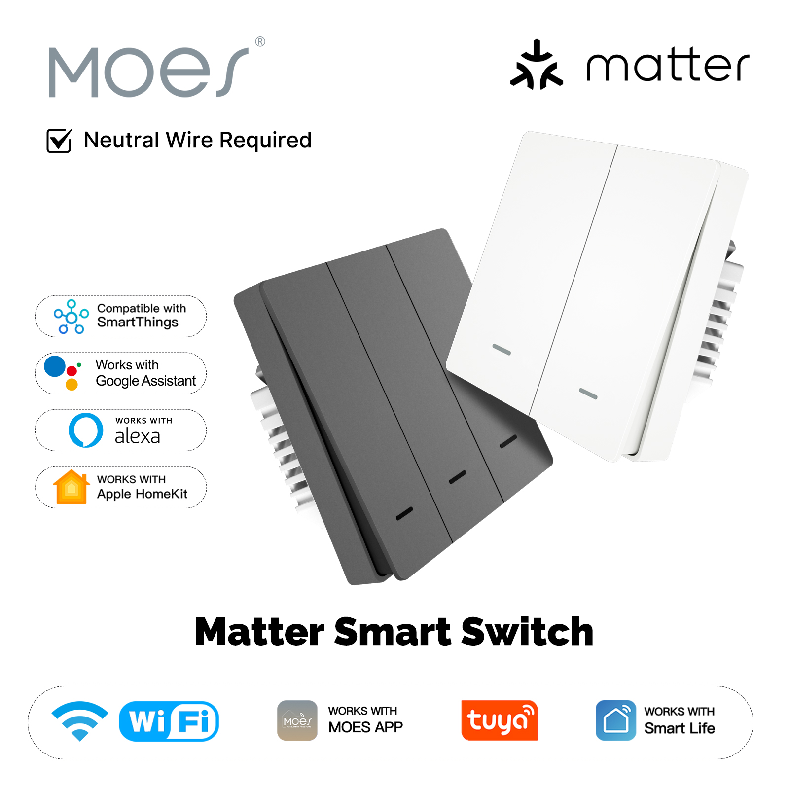 Diy Electronics Button - MOES Matter Tuya WiFi Smart Light