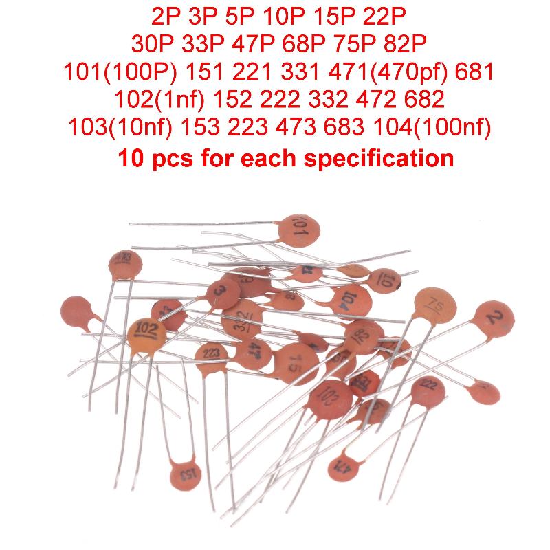 Diy Electronic Components - 【Y】Kit Assortito di Condensatori Ceramici 2pF-0.1uF,
