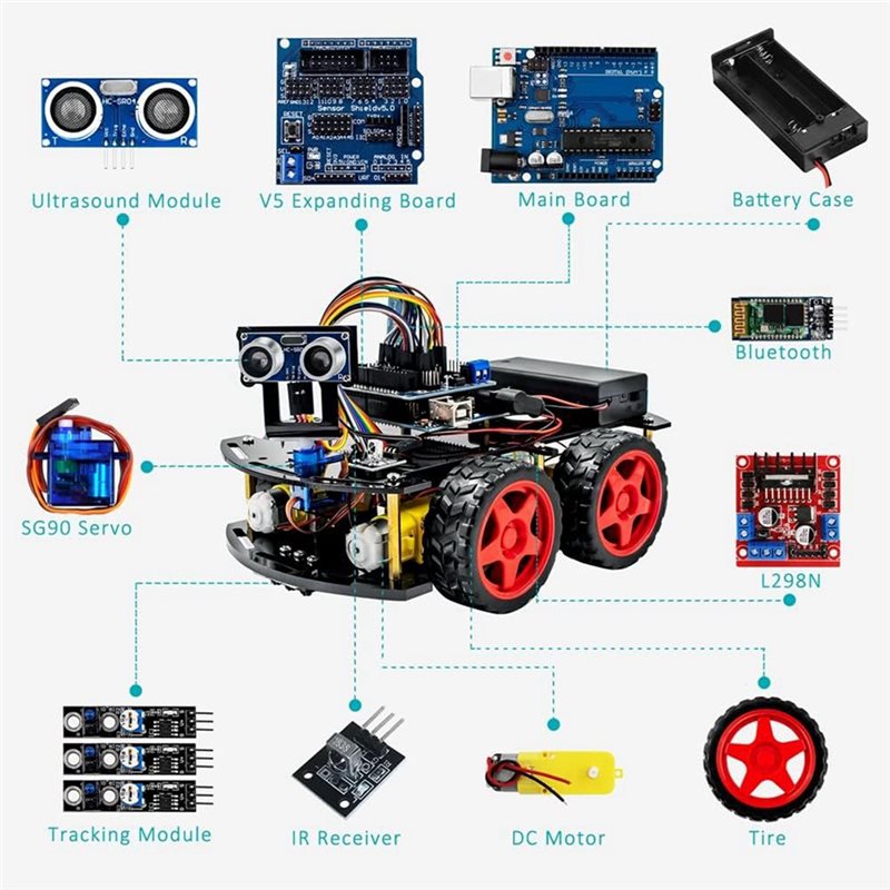 Kit Auto Robot Intelligente WO - Arduino Uno Starter Kit recensione e prezzo