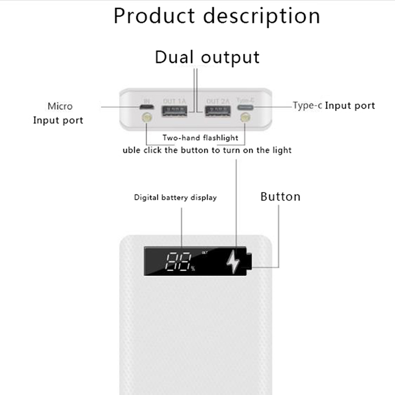 5x18650 Powerbank Portable Pov - Diy Electronics Case recensione e prezzo